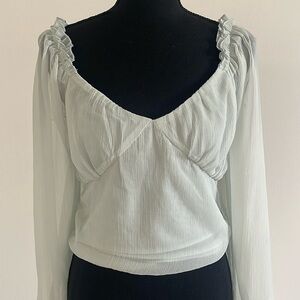 NWT Chiffon light green blouse